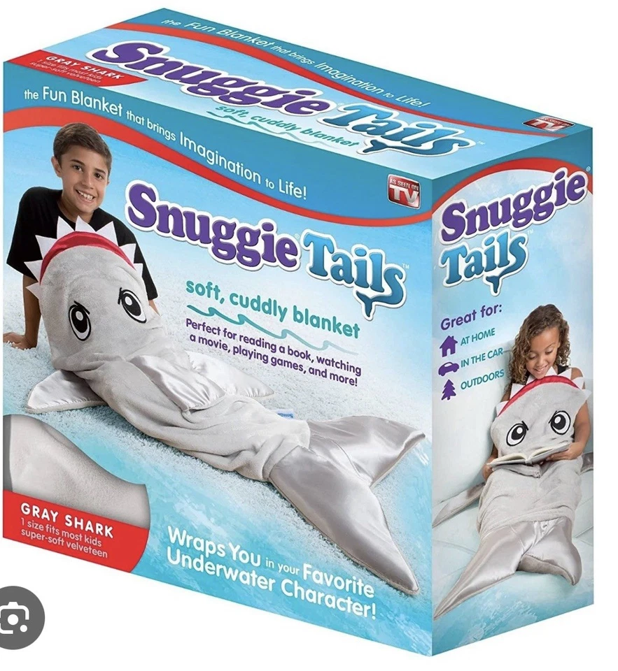 Manta para niños Snuggie Tails Shark Foto 1 de 4