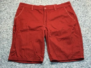 Smith Workwear Jean Shorts Men’s Size 40 Red Soft Feel Twill Relaxed Fit Utility - Picture 1 of 9