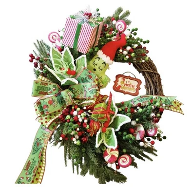 Luxe Grinchmas Wreath - Image 1 of 4