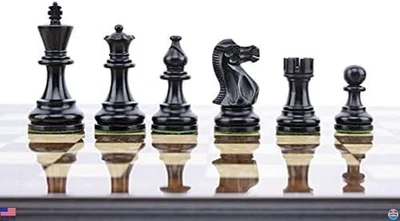 Piezas de ajedrez de madera ponderadas clásicas Staunton Premium - Edición Coleccionista 3,75 Foto 1 de 2