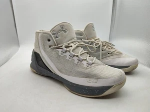 Under Armour-Curry 3-White/Gray-Basketball Shoes-1269279-101-Men's Size 13-NICE - Picture 1 of 16