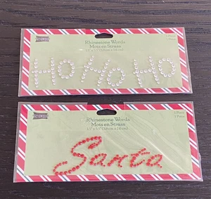 Studio 18 Strass Worte SANTA & HOHO Weihnachten Sticker Scrapbooking - Bild 1 von 5