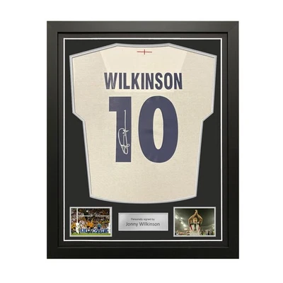 Camiseta de rugby de Inglaterra firmada por Jonny Wilkinson: Wilkinson 10. Marco estándar Foto 1 de 4