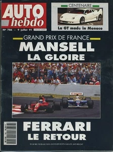 AUTO HEBDO Nr. 786 09/071991 GP FRANCE ROVER 216 GTI CENTENAIRE GT - Bild 1 von 1