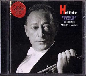 Jascha HEIFETZ: BEETHOVEN BRAHMS Violin Concerto REINER MUNCH CD Fritz Charles - Picture 1 of 1