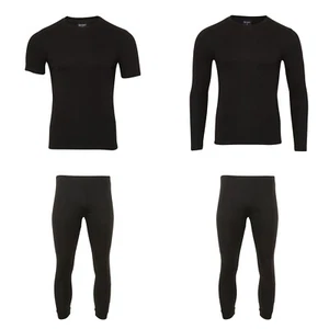 Chaleco térmico para hombre camiseta manga corta manga larga parte superior inferior conjunto largo John capa base - Imagen 1 de 14