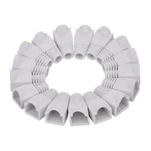 Cubierta de tapa de arranque de 50 piezas para conectores de red RJ45 cable Cat5 Cat5e Cat6 blanco - Imagen 1 de 2