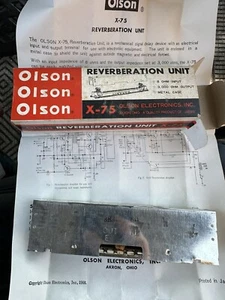 OLSON REVERBERATION UNIT X-75 NEW Radio Organ Guitar Amplifier Amp Reverb Device - Picture 1 of 8
