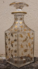 rare carafe baccarat decor a l or fin pour cave a liqueur ou autre