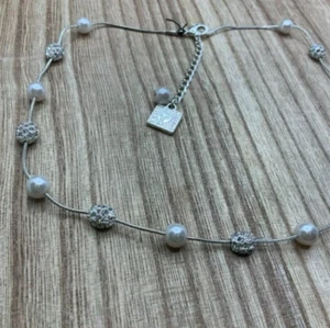 ANNE KLEIN NWOT Pearls and Crystal Necklace - Picture 1 of 4