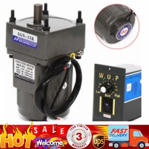 AC Gear Motor Electric Motor Variable Speed Controller 1:15 90 RPM 110V 40W - Picture 1 of 12