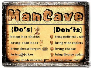 REGALO Mancave Birra divertente insegna METALLO bar taverna pub stile vintage wall art 265 - Foto 1 di 2