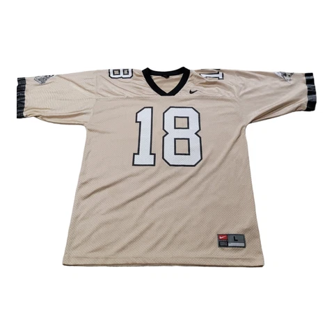 Vtg Nike Kyle Orton Purdue Boilermakers #18 Football Black Gold Jersey Mens Sz L Cover