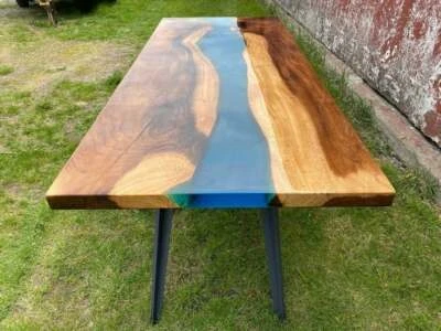 Epoxy Resin Dining Table Top 96" x 48" Home Furniture Decor - Image 1 of 4