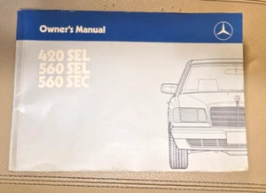1986 Mercedes Benz 420SEL 560SEL 560SEC Owners Manual - Picture 1 of 1
