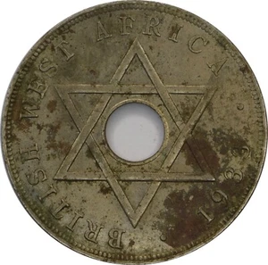 #9934 - ÁFRICA OCCIDENTAL BRITÁNICA 1⁄2 CENTAVO GEORGE V 1933 - Imagen 1 de 2
