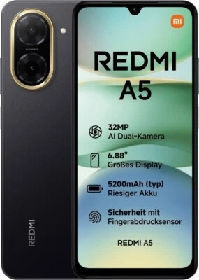 Xiaomi Redmi A5 3GB + 64GB Schwarz Differenzbesteuert