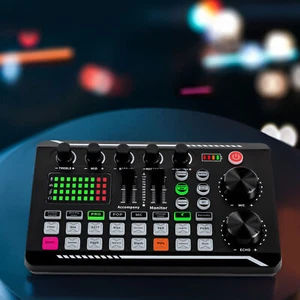 Multifunktionaler Audio mixer F998 Soundkarte Live Voice Changer Sound karte Kit - Bild 1 von 11