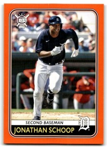 2020 TOPPS BIG LEAGUE ORANGE JONATHAN SCHOOP MILWAUKEE BREWERS #7