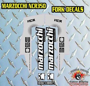 Adesivi Forcella Stile Marzocchi Z1 2018 – Decalcomania Rossa E Bianca Per Enduro, DH