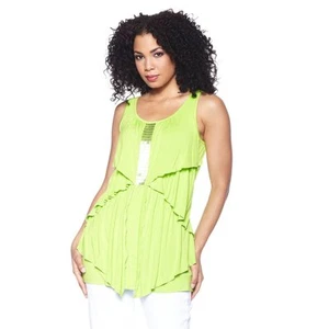 DG2 by Diane Gilman Bugle Bead Embellished Tank Top 180715-C - Picture 1 of 7