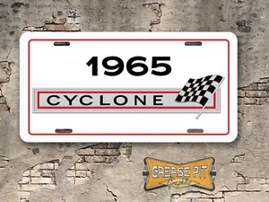 Mercury Comet Cyclone Booster License Plate White - Foto 1 di 1