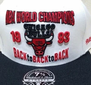 CHICAGO BULLS 1993 CHAMPIONS SOMBRERO GORRA MITCHELL & NESS OFICIAL NBA AJUSTADO 7 3/8 - Imagen 1 de 10