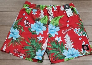 $55 Hurley x ‘47 Mens Medium St Louis Cardinals Cannonball Hawaiian 17" Shorts - Picture 1 of 6