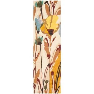 Safavieh Jardin 2'3" X 8' Hand Tufted Multicolored Wool Runner Rug in Ivory - Picture 1 of 1
