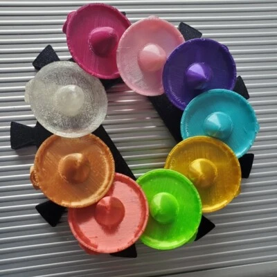 Piezas de tren mexicano con sombreros y centro de centro cubo-9 jugadores-COLORES DIVERTIDOS Foto 1 de 4