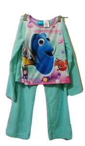 Disney Pixar Finding Dory Girls 2pc Fleece Pajamas 6/6X Pullover Elastic - Picture 1 of 5