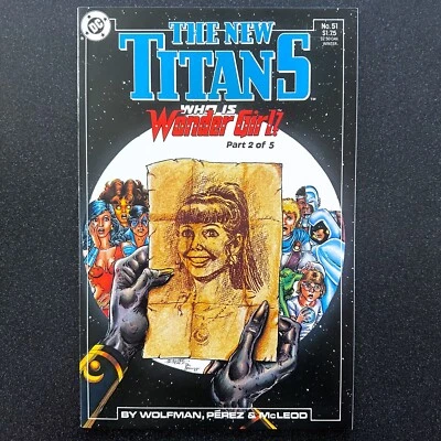 New Titans #51 • Dec 1988 • Wonder Girl • Wonder Woman • Wolfman & Perez • NM • - Image 1 of 4