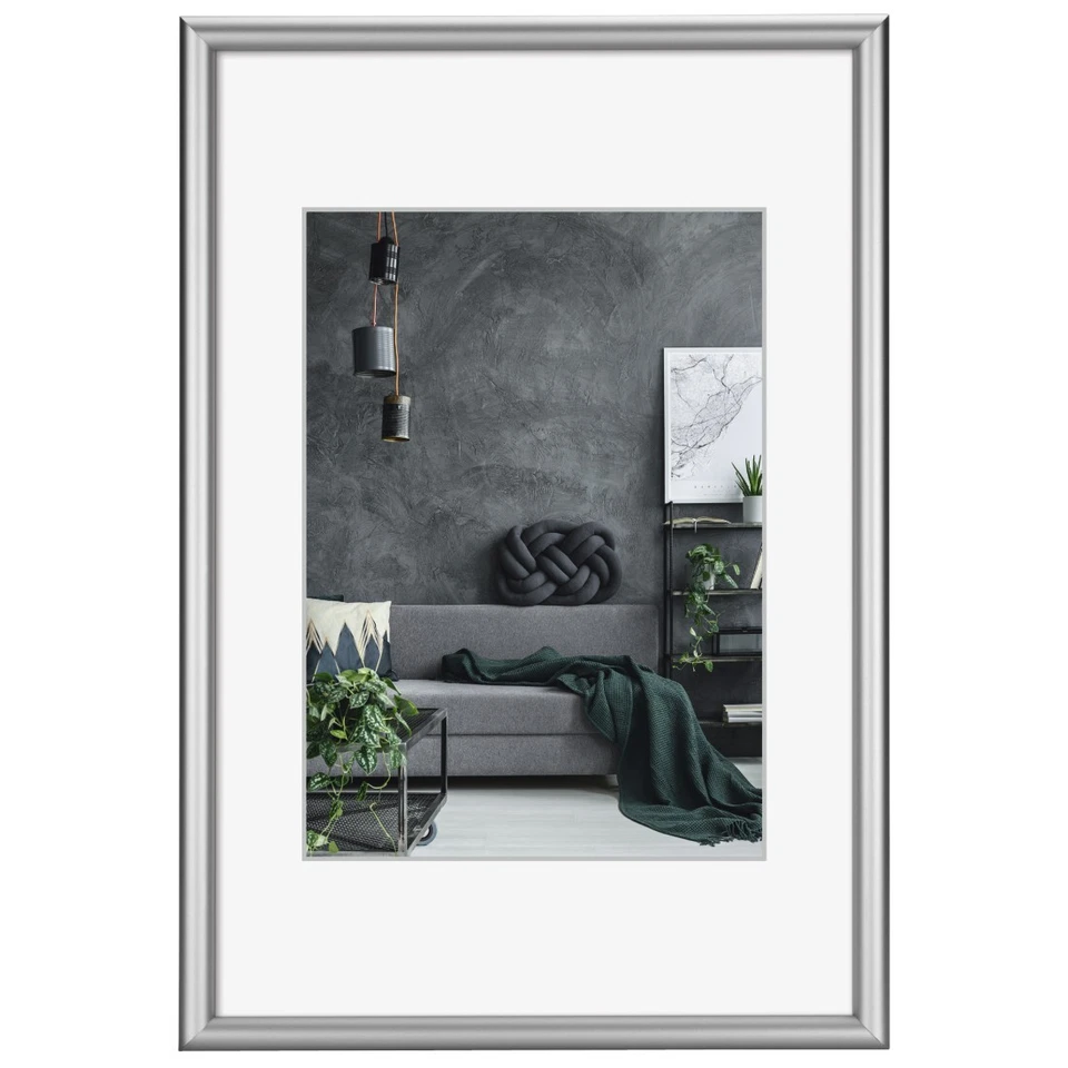 Telaio in alluminio ""Detroit"", argento, polistirolo, 40 x 50 cm - Immagine 1 di 1