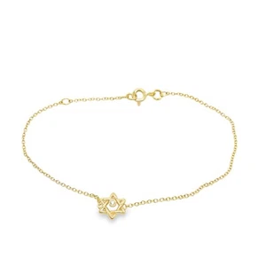 Star Of David Diamond Bracelet on 9ct Yellow Gold - Picture 1 of 7