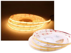 LED COB Strip Streifen CRI90 IP65 320 LED/m 12V 8W/m 3400lm warmweiss 5m Rolle - Bild 1 von 5