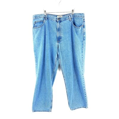 L.L. Bean Relaxed Fit Light Wash Blue High Rise Denim Jeans 42/30 - Image 1 of 4