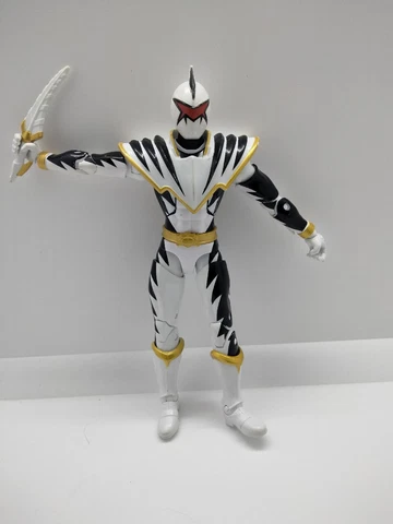 Power Rangers Legacy Collection Dino Thunder WHITE RANGER Bandai With Weapon Cover