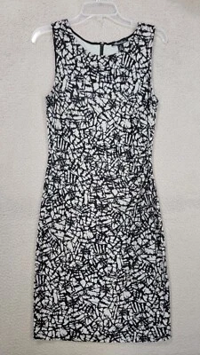 Vestido lápiz acanalado Kenneth Cole talla 10 gris sin mangas funda elástica abstracta Foto 1 de 4