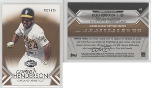 2012 Topps Triple Threads Sepia /625 Rickey Henderson #68 HOF