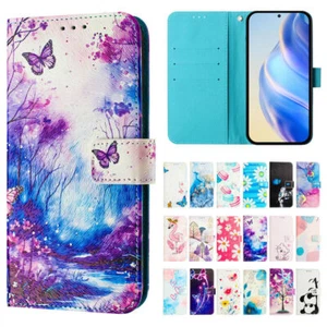 For Boost T-Mobile BLU phone Case Painting PU Leather Wallet Skin Cover - Picture 1 of 30