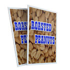 Roasted Peanuts 1 24" x 36" 2 Pack Of Store Sign Plastic Or Decal