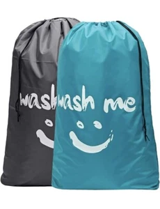 2 Pack Extra Large 120L Laundry Bags Holiday/travel/uni Black & Turquoise #562 - Picture 1 of 11