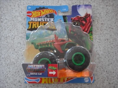 Hot Wheels Die Cast HW Monster Trucks Masters of the Universe Battle Cat #61 Foto 1 de 3