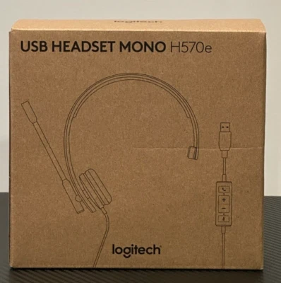 Logitech H570e Wired Headset, Mono Headphones with Noise-Cancelling Microphone - Image 1 of 4
