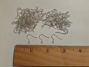 100PCs Jewelry Findings Silver Hook Earring Smooth Ear Wire Women Gift USA SHIP - Picture 1 of 10
