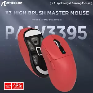 Attack Shark X3 Bluetooth Gaming Mouse PAW3395 26K DPI Wireless Tri-Mode Mouse - Picture 1 of 19