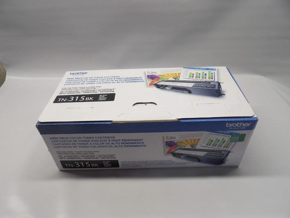 Cartucho de tóner negro Brother TN315BK nuevo en caja nunca abierto Foto 1 de 4