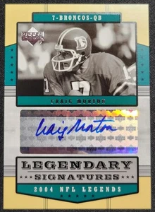 CRAIG MORTON 2004 CUBIERTA SUPERIOR LEYENDAS DE LA NFL FIRMAS LEGENDARIAS ATO LS-CM BRONCOS - Imagen 1 de 2