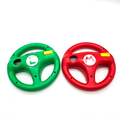 HORI Nintendo Wii U Mario Kart 8 Red & Green Handle Racing Wheel - Image 1 of 2