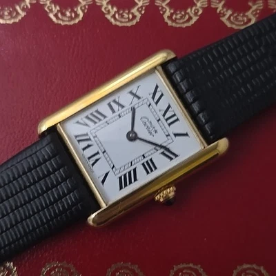 Cartier Tank Cuarzo Unisex Vintage Excelente Estado Clásico y Chic Con Caja  Foto 1 de 4